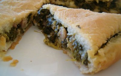La focaccia con cime di rapa